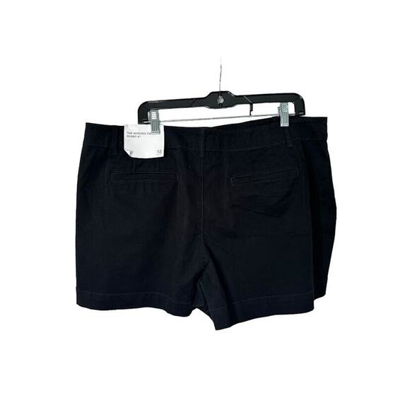 LOFT Womens Black The Washed Twill Shorts High Rise Plus Size 18 Curvy 4" - Picture 2 of 8